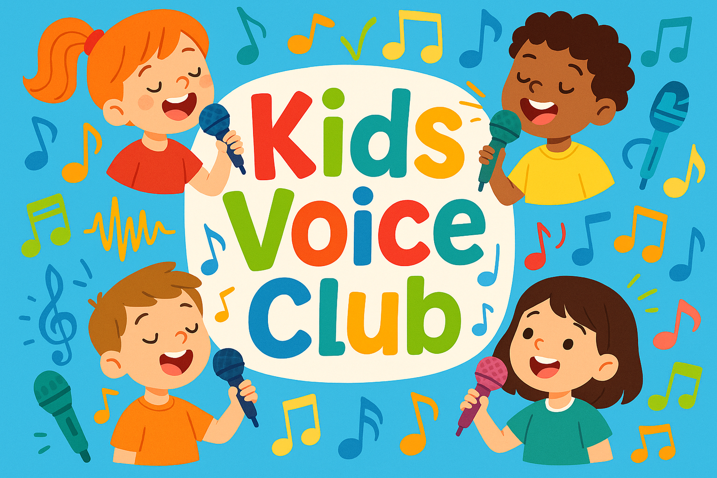 "Kids Voice Club", Es soll wircklich das stehen udn ein schönes passendes bild für mein produkt