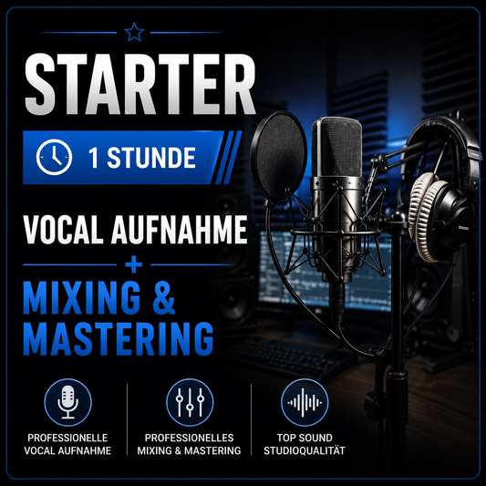 Starter (1 Stunde Vocal-Aufnahme + Mixing + Mastering)