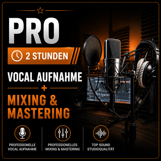 Pro (2 Stunden Vocal-Aufnahme + Mixing + Mastering)