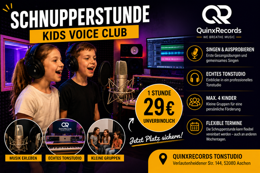 Schnupperstunde Kids Voice Club – 1 Stunde im Tonstudio