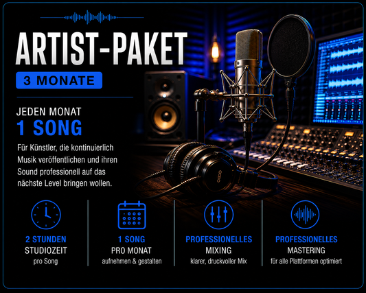 ARTIST-PAKET (3 Monate) - Jeden Monat 1 Song